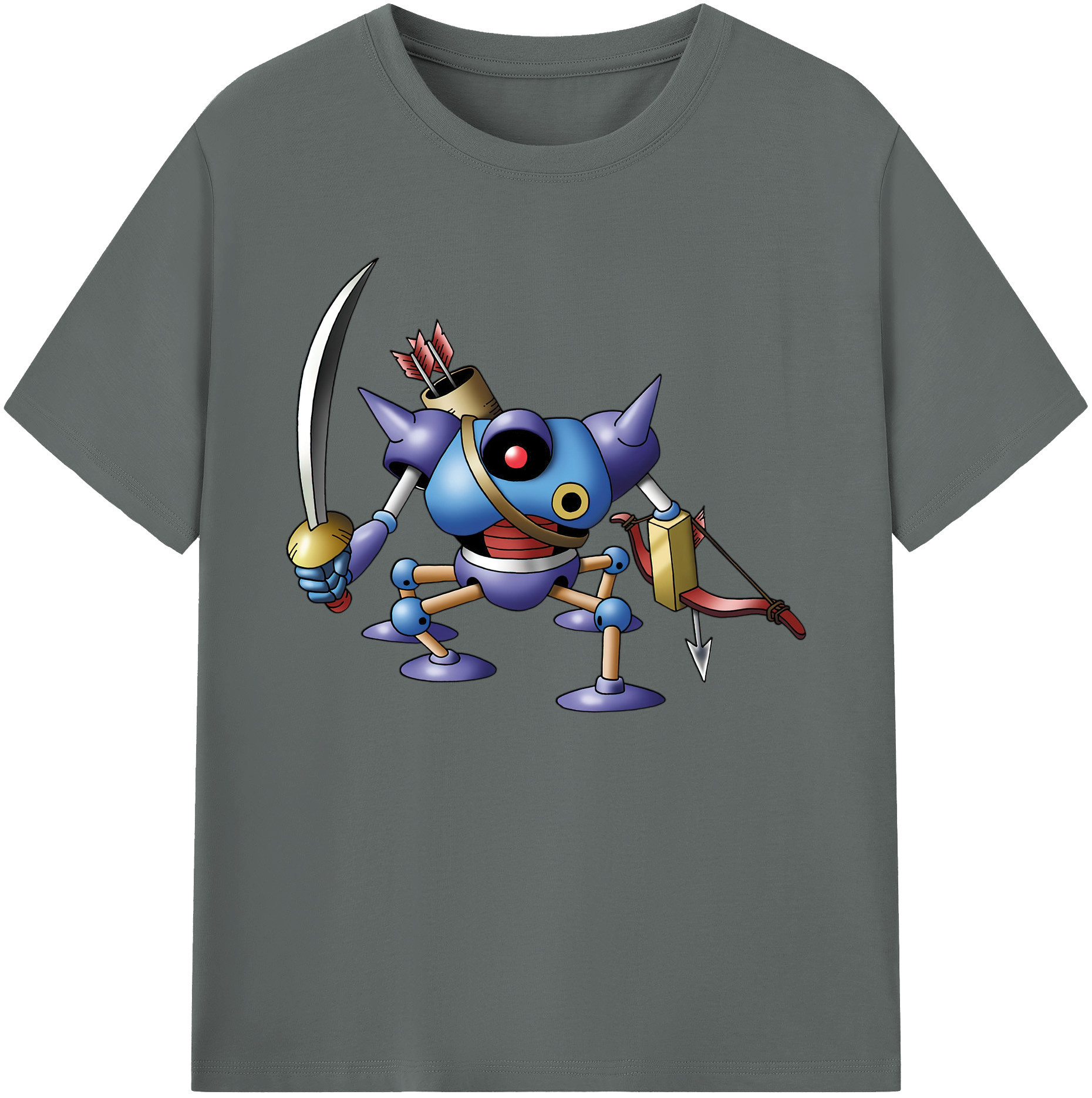 （画像用） ドラゴンクエスト Doragon Kuesuto Dragon Quest 綿100％ メンズ半袖Tシャツ｜肌触りやわらか＆通気性